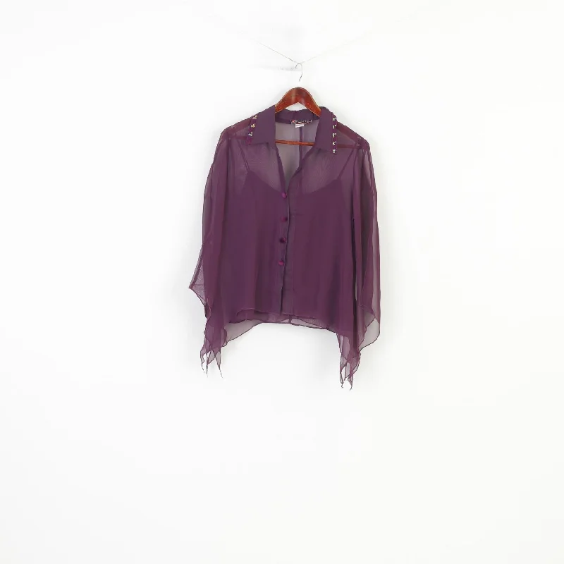 Hotkiss Women L Casual Shirt Spaghetti Straps Purple Plum Tank Top 2 Pieces Set Vintage Top adorable tank top