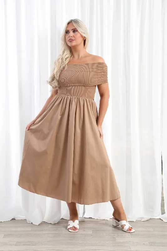 Jupiter Bandeau Dress Light Bronze
