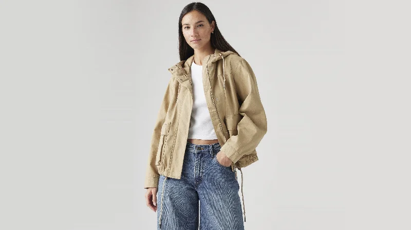 Levi's® Women's Reese Military Jacket Herringbone Jacket Houndstooth Jacket Plaid Jacket
