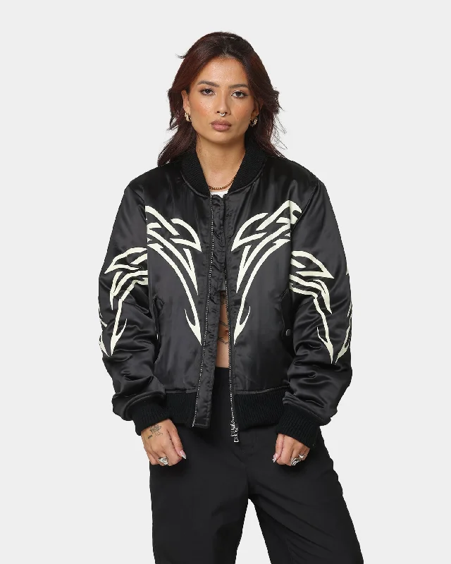 Lifted Anchors Spirit Tribal Bomber Jacket Black Hoodie Zip-Up Jacket Button-Up Jacket Lifted Anchors Spirit Tribal Bomber Jacket Black Hoodie Zip-Up Jacket Button-Up Jacket