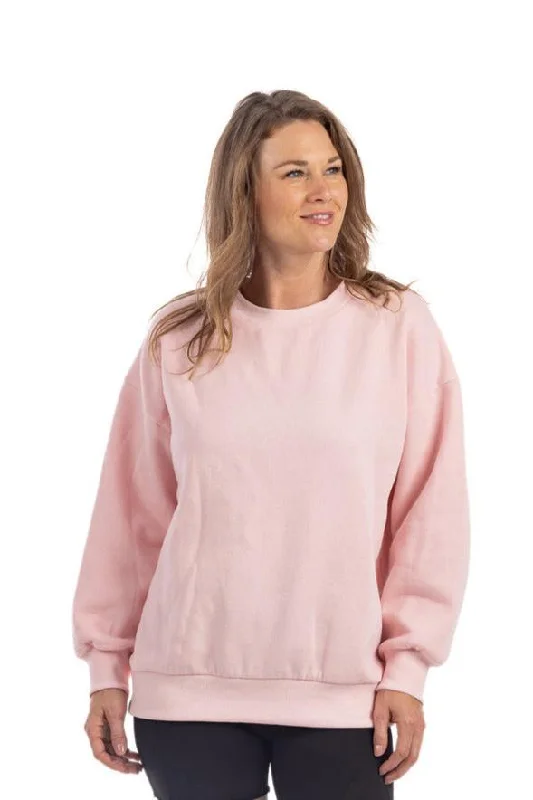 Light Pink Sweatshirt Hoodie with Elastic Cuffs Stretchable Comfortable