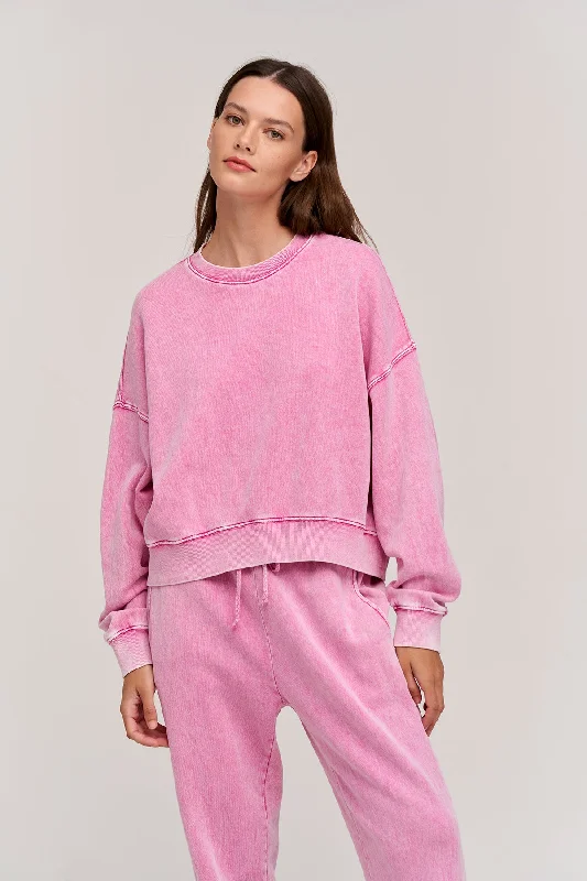 LINDSEY MINERAL FLEECE SWEATSHIRT Hoodie with Zipper Versatile Modern