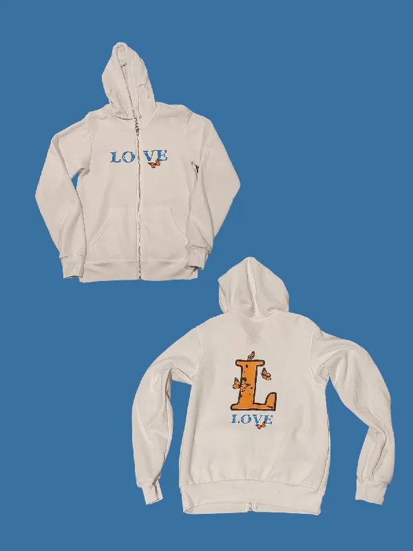 Love Unisex fleece Zip Hoodie (multiple color options) Hoodie with Hem Ribbing Snug Secure Love Unisex fleece Zip Hoodie (multiple color options) Hoodie with Hem Ribbing Snug Secure