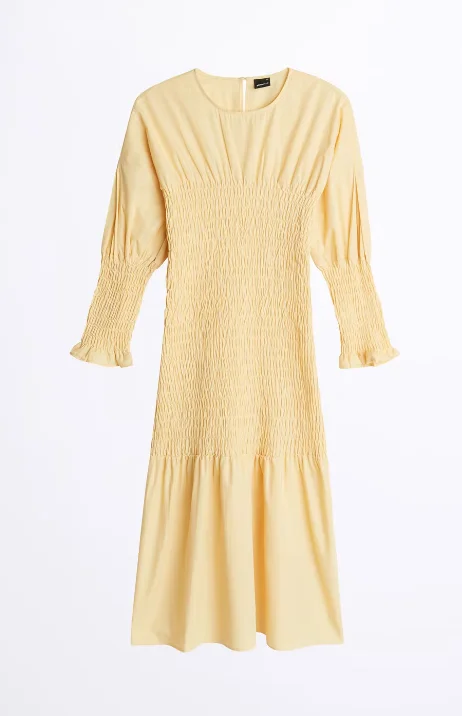 Magdalena Smock Dress Reed Yellow