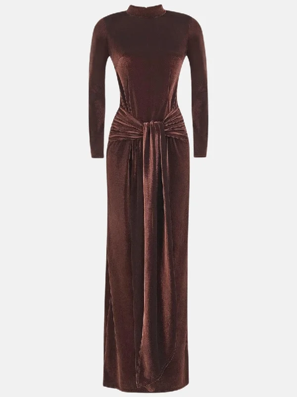 Maia Dress in Brown
