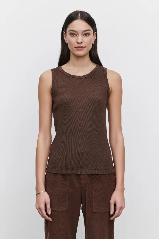 MAXIE RIBBED TANK TOP relaxed fit tank