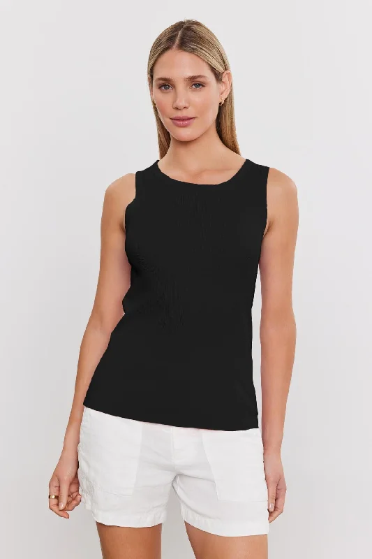 MAXIE RIBBED TANK TOP slim fit tank