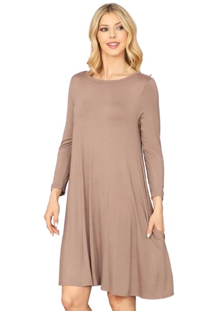 Mocha Leopard Contrast Printed Cap Sleeve Dress -  Pack of 4