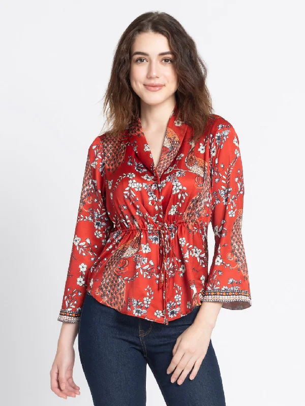 Moniq Cinched Shirt Jacket Cotton Fabric Linen Fabric Terry Fabric