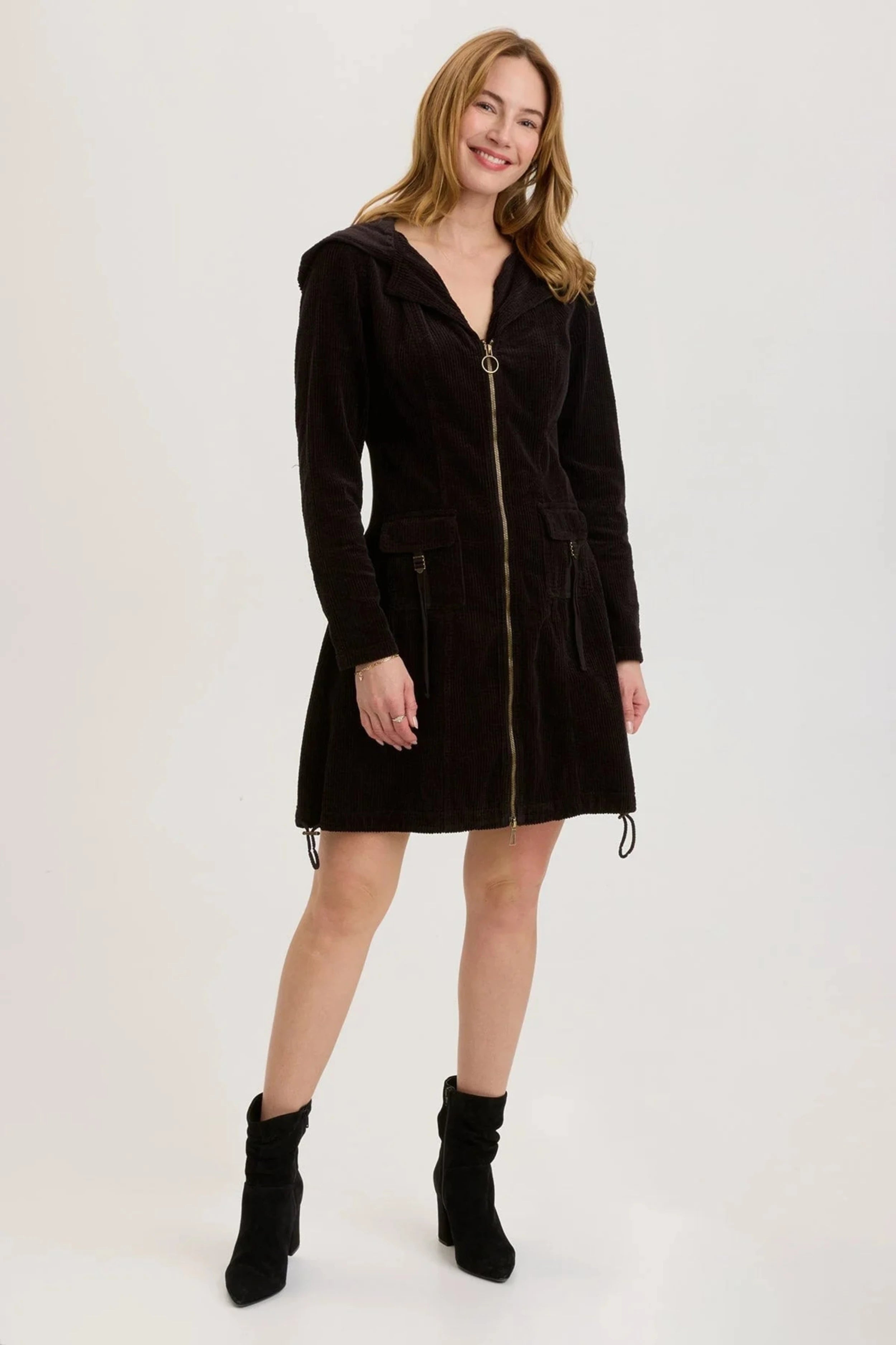Naja Jacket Dress Zip Front Button Front Snap Front