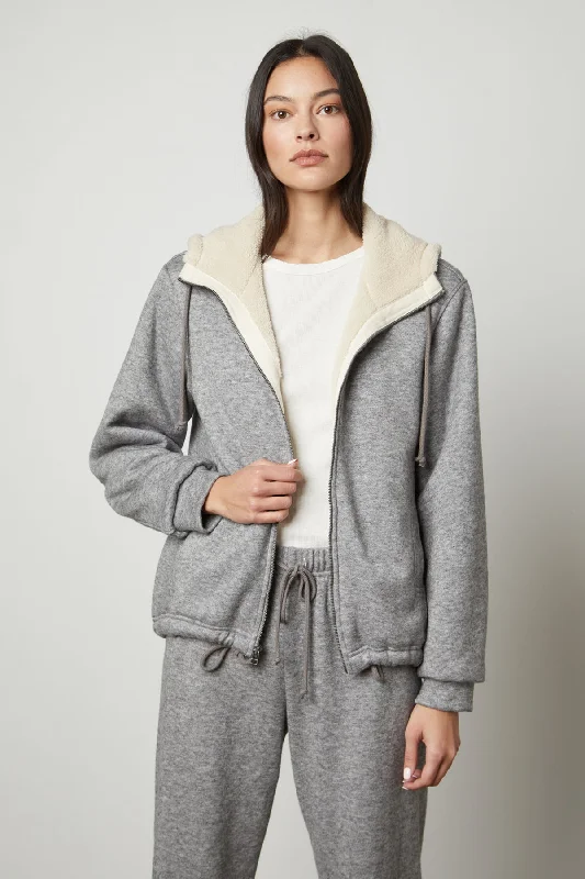 OCTAVIA DOUBLE KNIT ZIP UP HOODIE Hoodie with Lining Warm Insulated