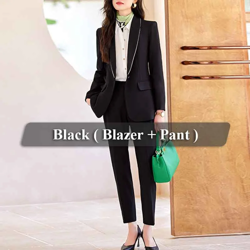 2 Piece Black Pant Suit
