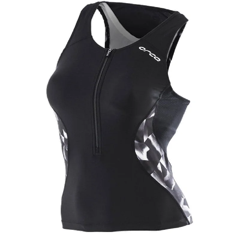 Orca Core Support Womens Tri Vest Tank Top - Black glitter tank top
