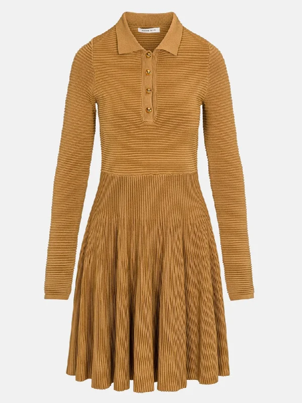 Ottoman Knit Ls Dress