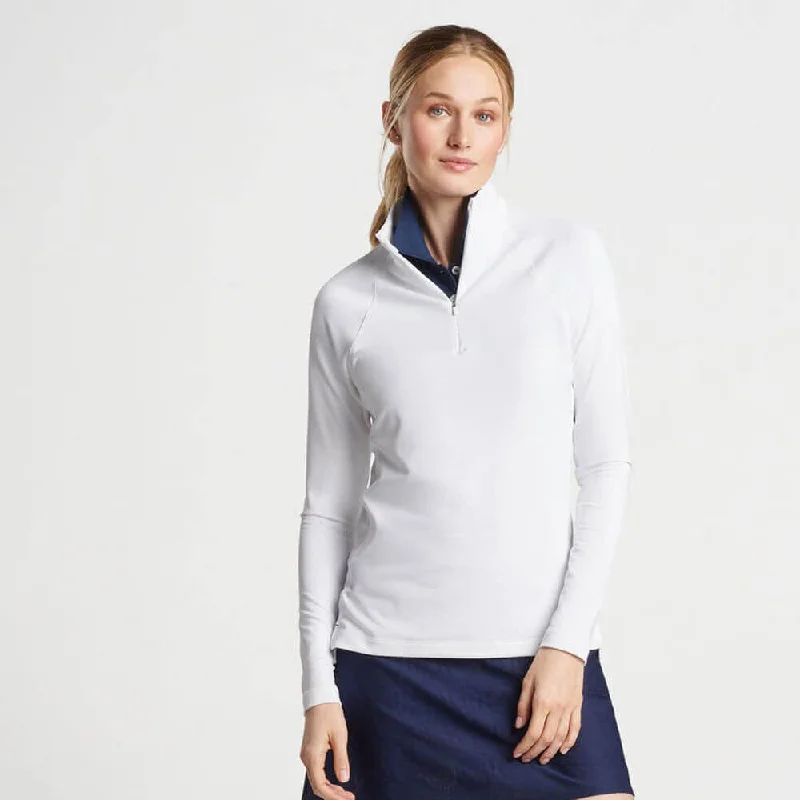 Peter Millar Women's Raglan Sleeve Perth Layer Quarter-Zip Pullover Sweater - White* Box Sleeve Comfort Peter Millar Women's Raglan Sleeve Perth Layer Quarter-Zip Pullover Sweater - White* Box Sleeve Comfort