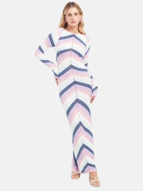 PIPER MULTICOLOR ZIGZAG DRESS
