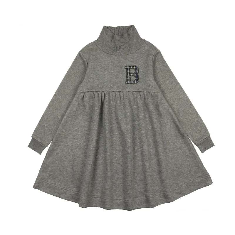 Plaid applique sweatshirt dress by Lil Leggs Hoodie with Puffed Sleeves Voluminous Trendy Plaid applique sweatshirt dress by Lil Leggs Hoodie with Puffed Sleeves Voluminous Trendy