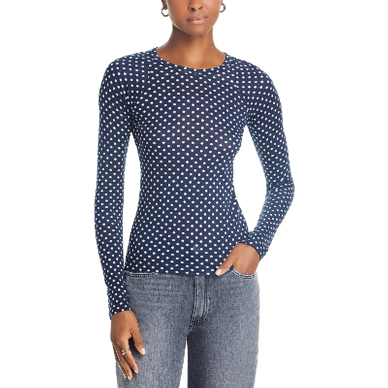 Rag & Bone Womens Polka Dot Sheer Pullover Top Turtleneck Warm Pullover