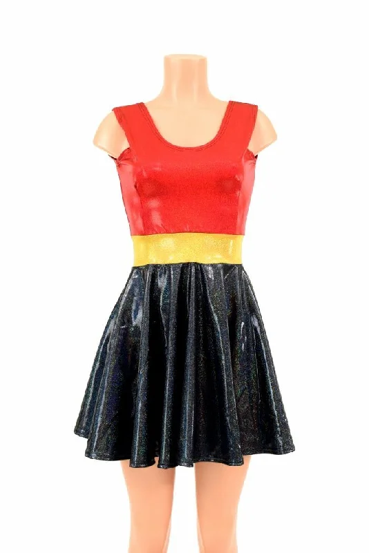 Red/Black Super Hero Skater Dress