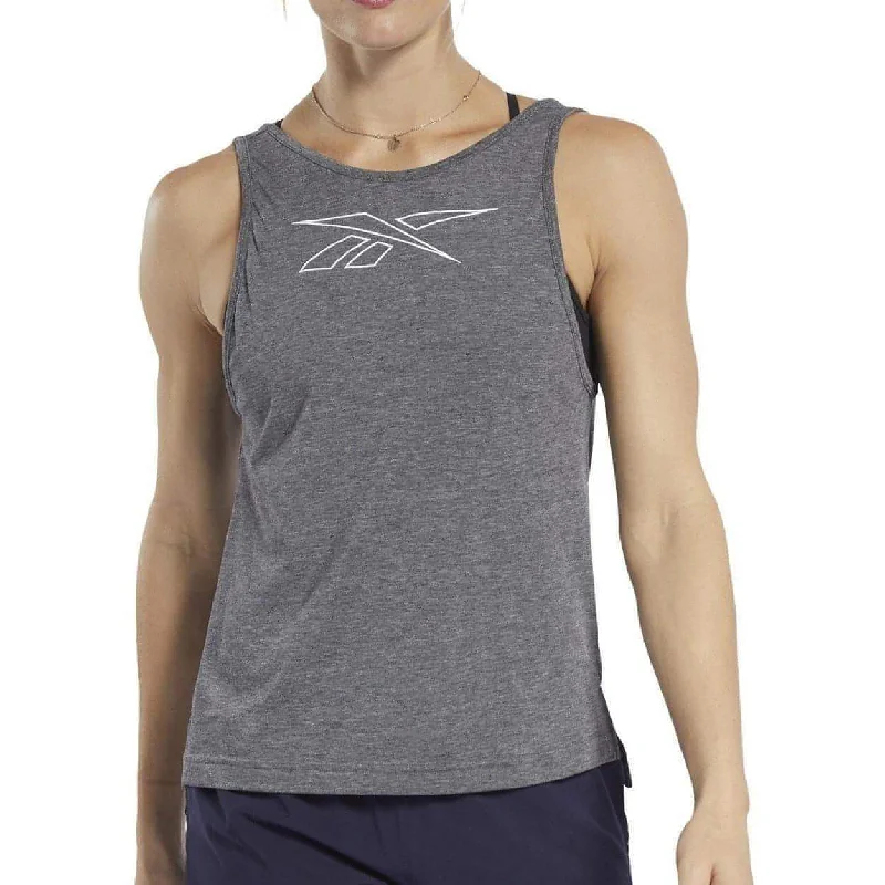 Reebok ActivChill + Cotton Womens Training Vest Tank Top - Grey soft tank top