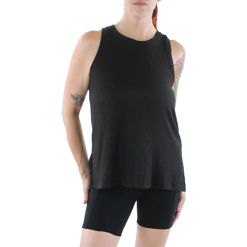 Refinery Womens Ribbed Sleeveless Tank Top coral tank top