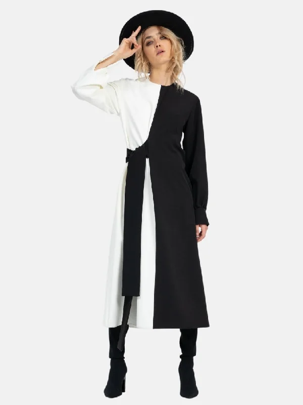 Duo Black and White Dress