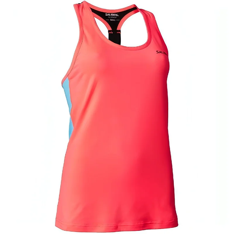 Salming T-Back Womens Running Vest Tank Top - Pink lounge tank top