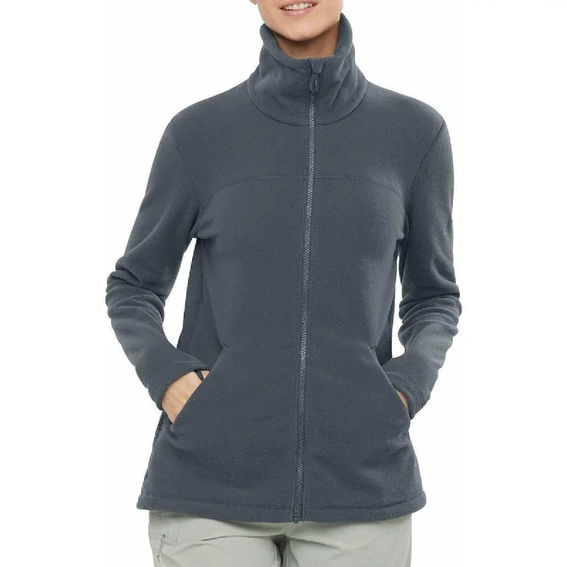 Salomon Essential Cozy Womens Fleece Jacket - Grey Mesh Jacket Canvas Jacket Denim Jacket Salomon Essential Cozy Womens Fleece Jacket - Grey Mesh Jacket Canvas Jacket Denim Jacket