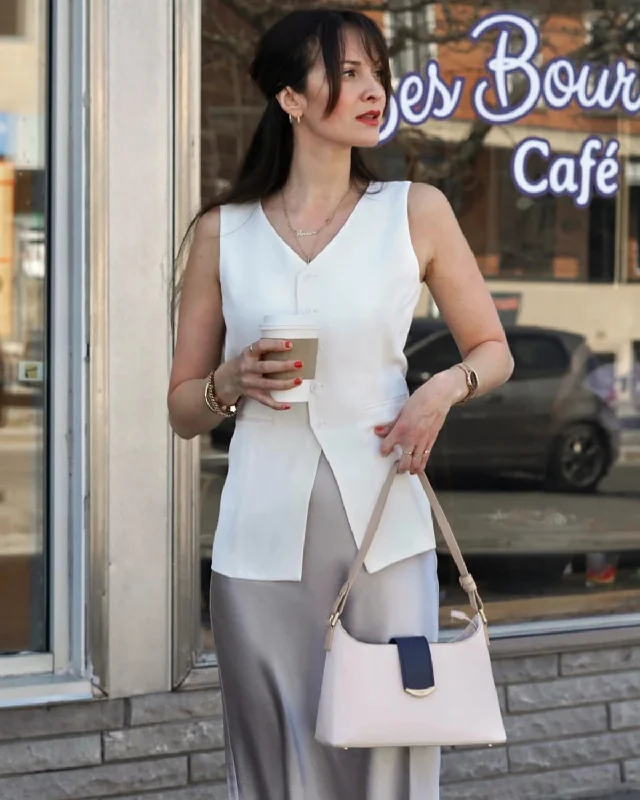 40 Momme Silk Blazer Vest Women's Handmade Blazer