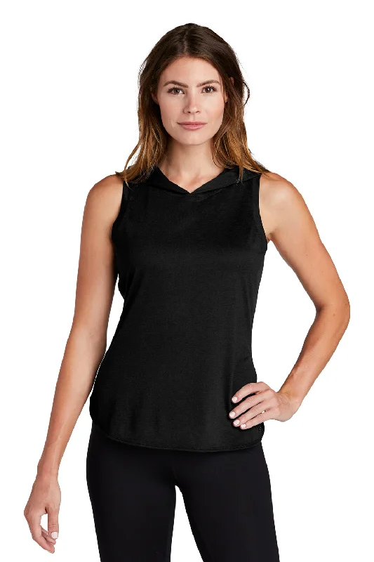 Sport-Tek Womens Draft Moisture Wicking Hooded Tank Top Hoodie - Black sheer tank top Sport-Tek Womens Draft Moisture Wicking Hooded Tank Top Hoodie - Black sheer tank top