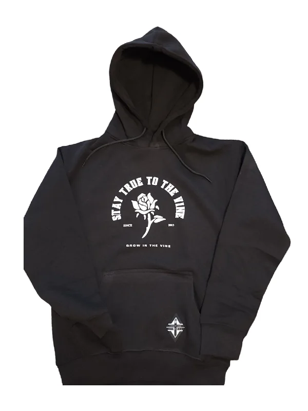 Stay True To The Vine Hoodie (Unisex) Hoodie with Hem Applique Textured Unique