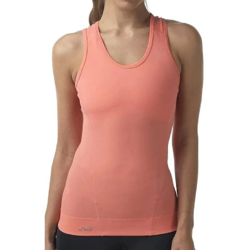 Sub Sports Dual 2.0 Womens Compression Vest Tank Top - Orange fitted tank top