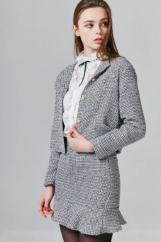 Taylor Tweed Blazer & Skirt Set Women's Vintage Jacket