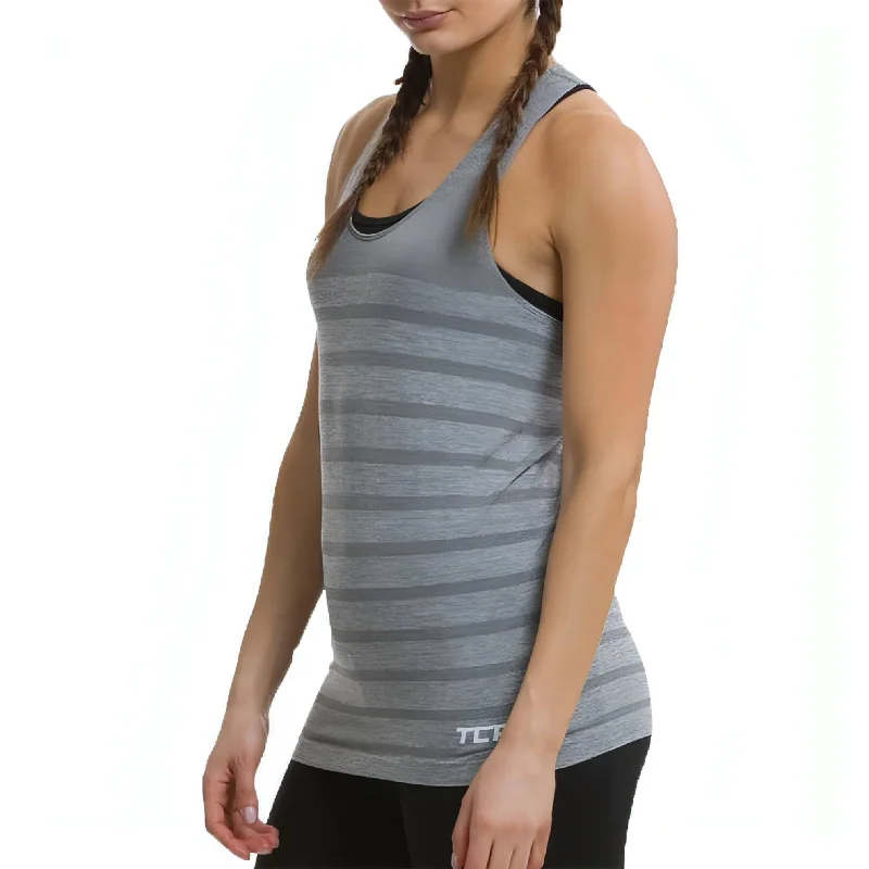 TCA QuickDry Superknit Womens Running Vest Tank Top - Grey lemon yellow tank