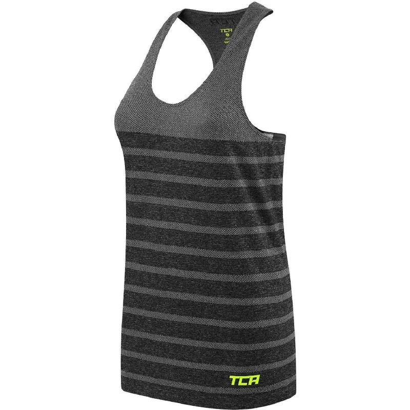 TCA QuickDry SuperKnit Womens Running Vest Tank Top - Grey bronze tank top