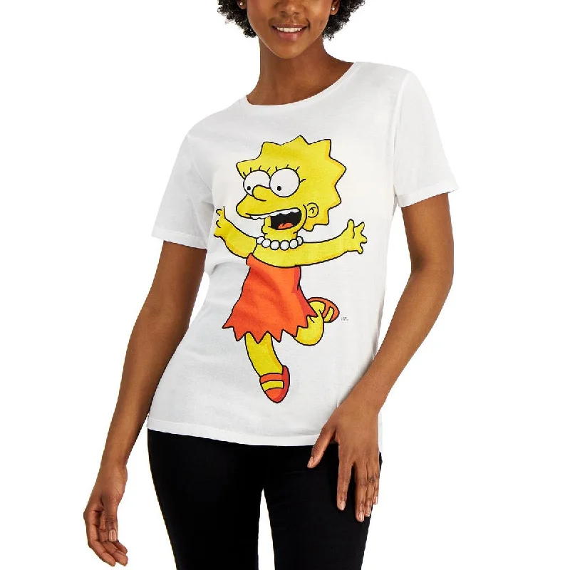 The Simpsons Womens Juniors Graphic Tee Pullover Top Fine Merino Wool