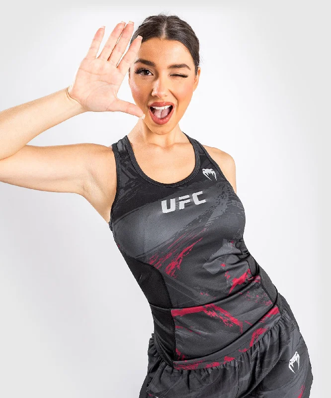 UFC Venum Authentic Fight Week 2.0 Women’s Performance Tank Top - Black/Red crossback tank top