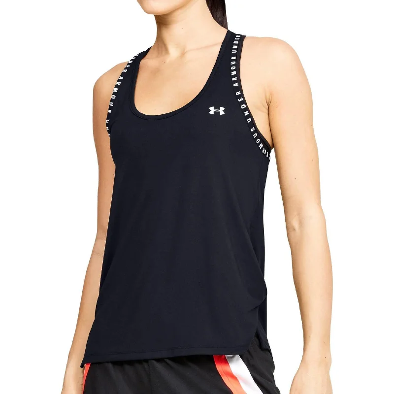 Under Armour Knockout Womens Running Vest Tank Top - Black loose fit tank