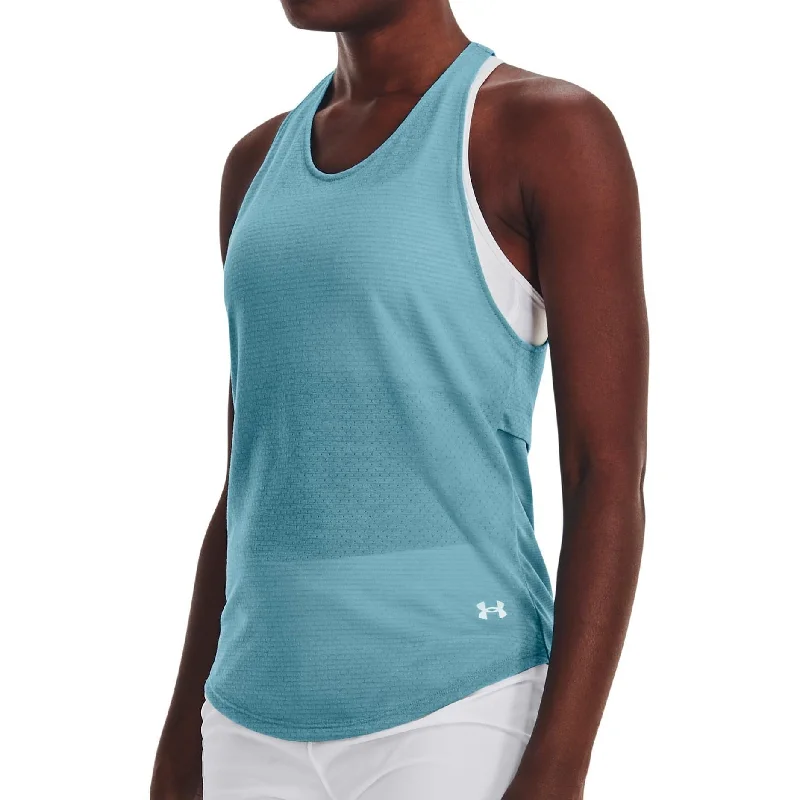 Under Armour Streaker Womens Running Vest Tank Top - Blue cotton tank top
