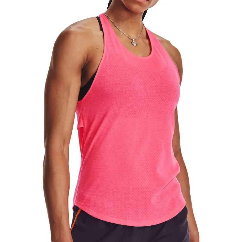 Under Armour Streaker Womens Running Vest Tank Top - Pink relaxed fit tank