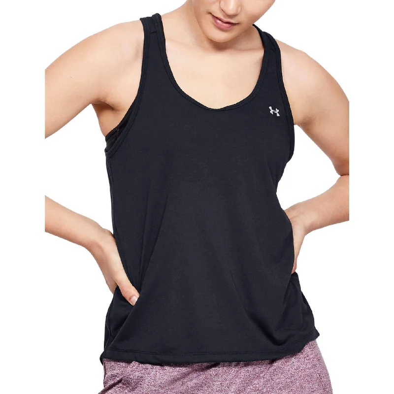 Under Armour Whisperlight Tie Back Womens Training Vest Tank Top - Black fashionable tank top Under Armour Whisperlight Tie Back Womens Training Vest Tank Top - Black fashionable tank top