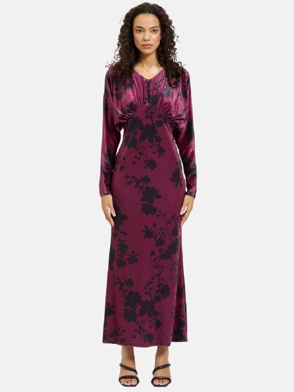 Veles Dress Deep Burgundy