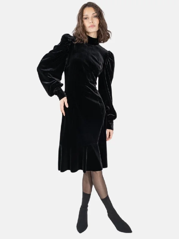 Velvet Rhinestone Dress