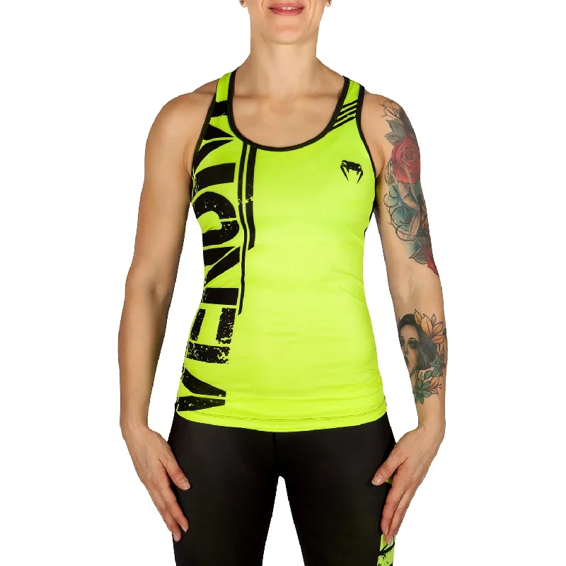 Venum Power Tank Top - Neo Yellow/Black loose fit tank