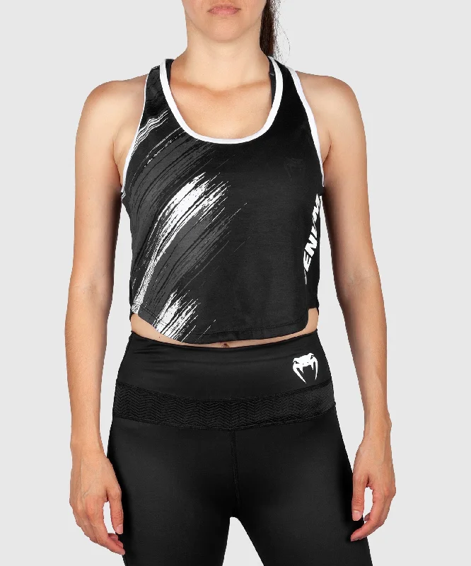 Venum Rapid 2.0 Tank Top - For Women - Black/White off shoulder tank