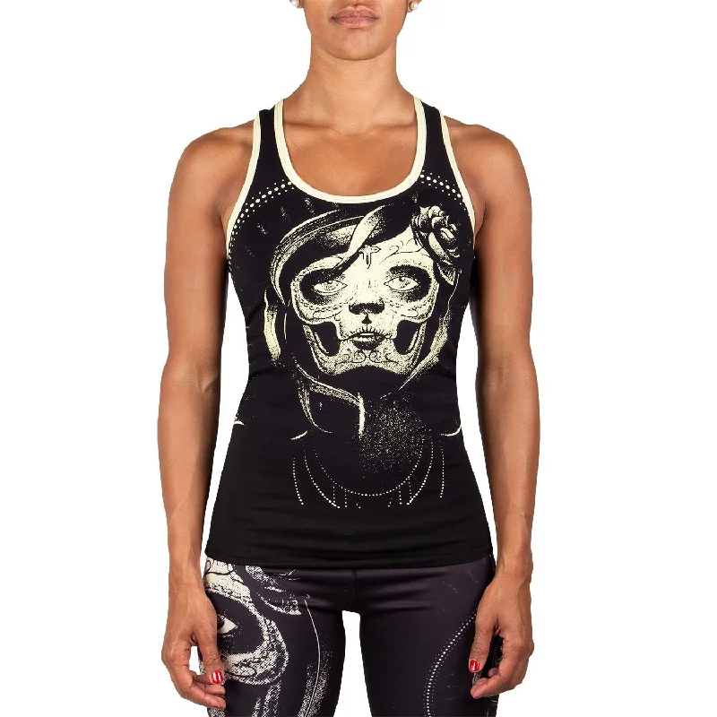 Venum Santa Muerte Tank Top - Black/Yellow - For Women comfortable tank top