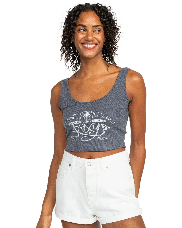 Vintage Roxy Dive In Tank Top - Mood Indigo cozy tank top