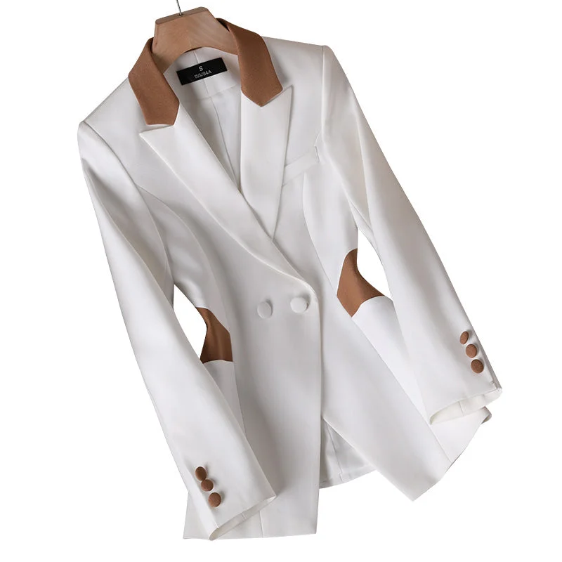 Wholesale High-quality Casual Autumn Patchwork Blazer for Women Fashion Elegant Outwear Formal Jacket Women's Coats Elasticated Jacket Padded Jacket Insulated Jacket Wholesale High-quality Casual Autumn Patchwork Blazer for Women Fashion Elegant Outwear Formal Jacket Women's Coats Elasticated Jacket Padded Jacket Insulated Jacket
