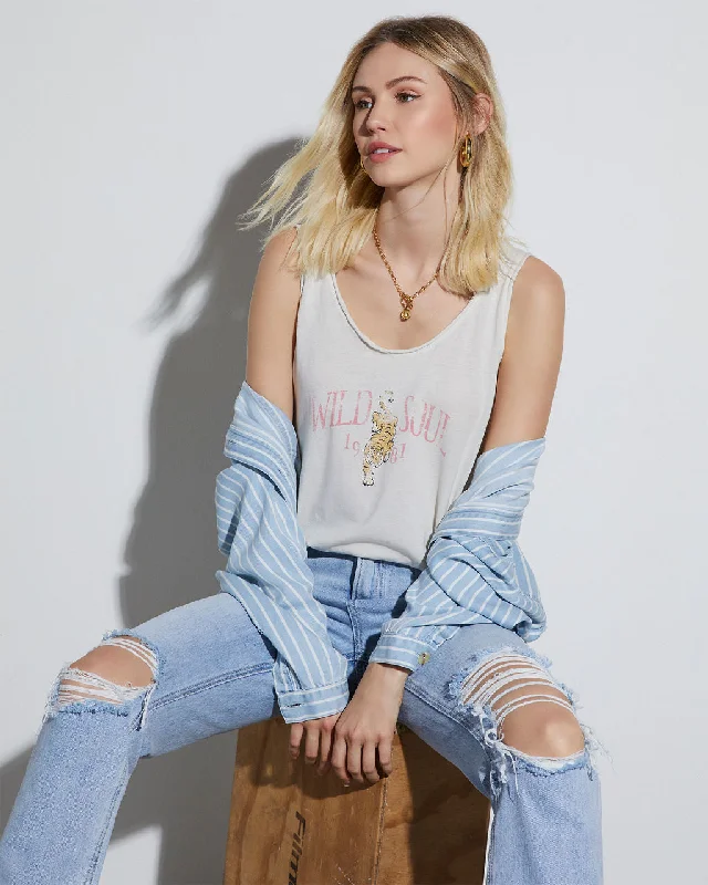 Wild Soul Graphic Tank Top striped tank top