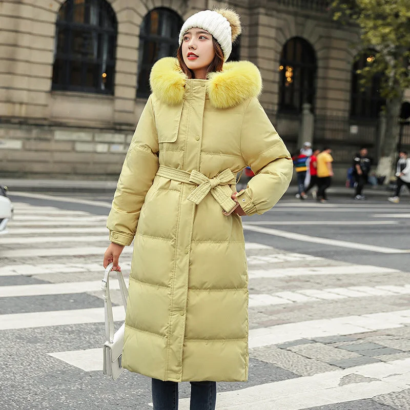 Winter Warm Long Down Coats Women Jacket Rayon Jacket Velvet Jacket Corduroy Jacket